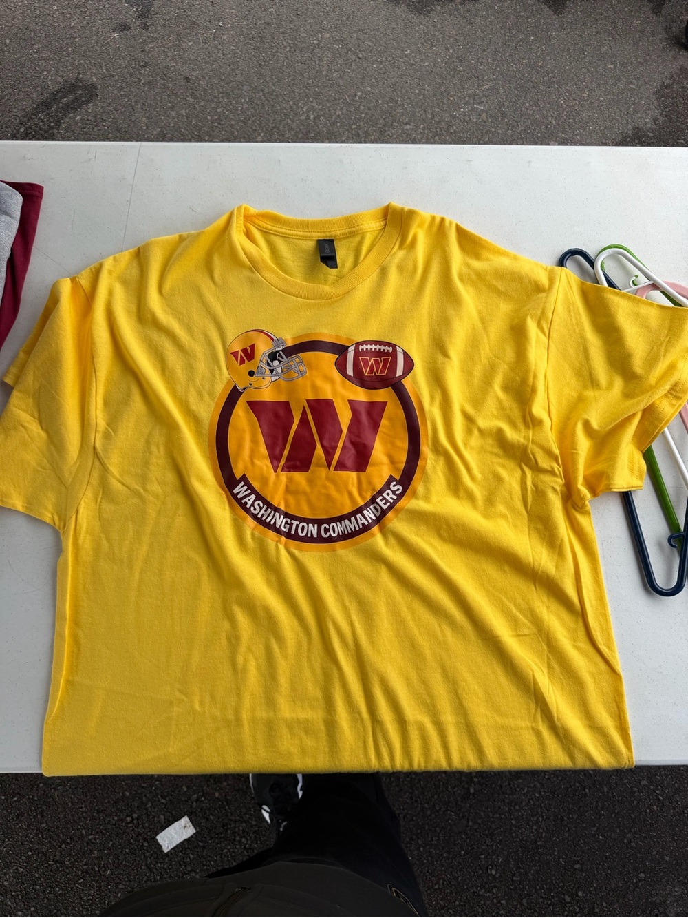 Gildan Yellow Washington Commanders Logo Tee